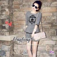 ราคา ราคา 280 บาท Set2 ชิ้น เสื้อแขนสามส่วนชายระบาย สกรีนลายกำมะหยี่ ผ้าคอตตอนลายชิโนริ + กางเกงเข้าเซ็ (10488198)