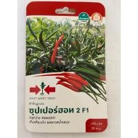 ราคา ส่งไว เมล็ดพันธุ์ศรแดง พริกขี้หนูลูกผสม ซุปเปอร์ฮอท 2 F1 (25278532416)