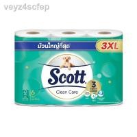 ราคา ▬✙สก๊อตต์ คลีนแคร์ กระดาษชำระ ม้วนใหญ่ทึ่สุด 3XL หนา 3ชั้น ขนาด 6 ม้วน SCOTT CLEAN CARE Toilet Tissue 3 Ply Rolls (13403903046)
