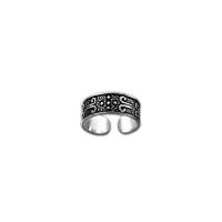 ราคา [พร้อมส่ง] แหวนนิ้วเท้าเงินแท้ 925 แกะสลักสไตล์บาหลี / Balinese style carved silver toe ring เงินแท้ 925 Silver thai (17696168340)