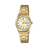 ราคา Casio นาฬิกาข้อมือผู้หญิง สายสแตนเลส รุ่น LTP-V006G-9BUDF-สีทอง (176414643)