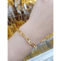 ราคา #สร้อยข้อมือเศษทองลายโซ่ตัดเพชร (25850714915)