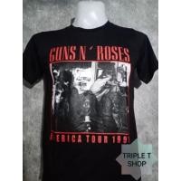 ราคา เสื้อยืดคอกลม สกรีนลาย GUNS'N ROSES (รหัส 04) (8111337964)
