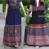 ราคา กระโปรงยาวงานผ้าฝ้ายพื้นเมืองแต่งลายไทย (28953265891)