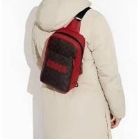 ราคา COACH CE522 MEN'S WESTWAY PACK SIGNATURE ONE STRAP CROSSBODY BACKPACK กระเป๋าสะพายคาดอกชายกล่อง (24339508486)