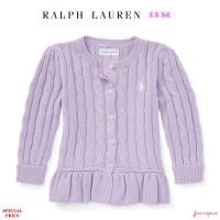 ราคา RALPH LAUREN CABLE COTTON PEPLUM CARDIGAN (BABY GIRL) (2007025276)