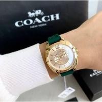ราคา (พร้อมส่ง) ของแท้ 100% Coach Ladies Boysize (หน้าปัดทอง)สายซิลิโคน (28669987580)