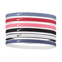 ราคา Nike แถบคาดศีรษะ Swoosh Sport Headbands Tipped 6-Pack | Diffused Blue/Adobe/Coral Chalk ( N.100.2021.480 ) (21990336440)