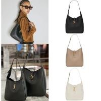 ราคา Ysl/Saint Laurent/le5a7/โลโก้โลหะ/หนังแกะ/กระเป๋าถือ/กระเป๋าสะพาย/ของแท้ 100% (27604560291)