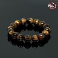 ราคา หินไทเกอร์อายส์ พลอยตาเสือ Tiger Eye ขนาด 12 มิล หินแท้ 100% หินตาเสือ คตไม้สัก หินสีน้ำตาล (2135493762)