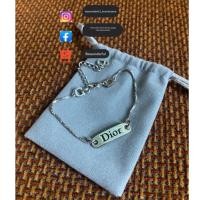 ราคา dior silver logo bracelet สร้อยข้อมือ มือสอง แบรนด์เนม ดิออร์ (27412846977)