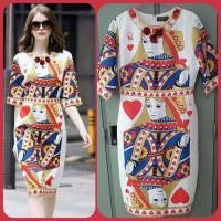 ราคา เดรสลายไพ่ป้ายเวกัสงานผ้าทอ (17457860266)