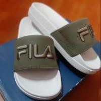 ราคา Fila รองเท้าแตะผู้หญิง รุ่น kyra สีขาว-เขียวทหาร (1869248342)