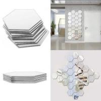 ราคา Hiasan DINDING Db 12 ชิ้นกระจกขนาดใหญ่ MIRROR HEXAGONAL MIRROR ตกแต่งสติ๊กเกอร์แขวนผนังกระจก HEXAGON MIRROR (27256219779)