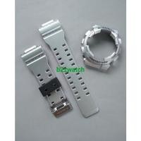 ราคา กรอบสายพร้อมตะขอg-shockของแท้รุ่นga-110สีเงินเงา (10311971560)