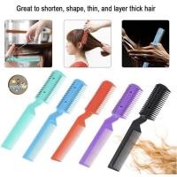 ราคา หวีซอยผม เปลี่ยนใบมีดได้ หวีซอย คละสี แถมฟรี2 ใบมีด ซอยผม ในด้ามเดียว (25566103396)