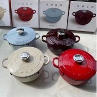 ราคา SMEG หม้อเคลือบ 24ซม. หม้อสตูว์ หม้อสตูว์ หม้อ หม้อต้มญี่ปุ่น หม้อต้ม กระทะ หม้อต้มมาม่Italian SMEG Enamel Pot Stew Pot (25504744560)
