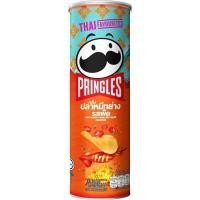 ราคา Pringles พริงเกิลส์ Potato Chips Hot & Spicy Grilled Squid Flavor กลิ่นปลาหมึกย่างรสเผ็ด 107 g (9289020397)