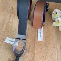 ราคา แท้ พร้อมส่งเข็มขัด หัวซี ดำรุ่นใหม่ เส้นใหญ่ Coach 91305 Men Large Signature belt (24436977329)