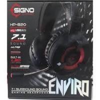 ราคา SIGNO E-Sport 7.1 Surround Sound Vibration Gaming Headphone รุ่น Enviro HP-820 (Black) (5838985365)