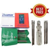 ราคา ไขควงลองไฟ ไขควงทดสอบไฟ 5 ตัวชุด ยี่ห้อ CHAMPION #6202 (19176315068)