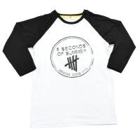 ราคา เสื้อยืด เสื้อไหล่สโลป เสื้อแขนสามส่วน 5SOS 5 SECONDS OF SUMMER RAGLAN 3/4 SLEEVE T-SHIRT (1741884232)