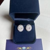 ราคา ต่างหูเพชร ประกบ รูปไข่ (16673226547)