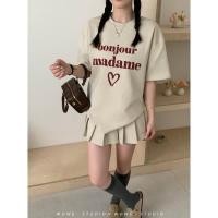 ราคา Set 2 pcs เสื้อกรีนลายด้านหน้า + กระโปรงซับในกางเกง TAG WG.WE (27857171496)