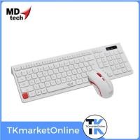 ราคา MD-tech Wireless Keyboard (2in1) RF K7+M199 คีบอร์ดพร้อมเม้าท์ไร้สาย (24930993346)