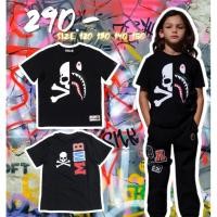 ราคา [พร้อมส่ง] เสื้อยืดเด็กผู้ชาย Bape kids Shark (18173130524)