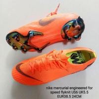 ราคา รองเท้าสตั๊ด ไนกี้ mercurial engineered for speed flyknit แท้100% สีส้มสวยมากๆค่ะ ไซส์ US6 UK5.5 EUR38.5 24CM (24510616784)