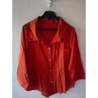 ราคา เสื้อเชิ้ตแขนยาว สีส้มอิฐ (26908041360)