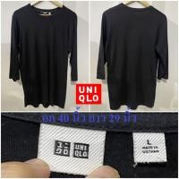 ราคา เสื้อยืดแขนห้าส่วนยูนิโคล่#UNIQLO อก 40 นิ้ว ยาว 29 นิ้ว SIZE L สภาพดี ไม่มีตำหนิ (17489665725)