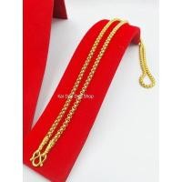 ราคา G001 สร้อยทองโคลนนิ่ง ทองลาย ผ่าหวายกลม 3 บาท ยาว 24 นิ้ว ลายผ่าหวาย งานเหมือนทองแท้ ชุบทอง 24K ทนทาน ดีเหมือนทองมากที่ (12104228374)