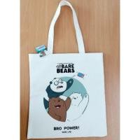 ราคา //ติดจอง//กระเป๋าผ้า We Bare Bears ลาย Bro power! (1835967756)