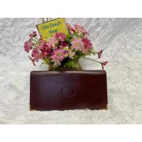 ราคา กระเป๋าสตางค์มือสอง Cartierแท้ สีไวน์แดง ออริ (18829411027)