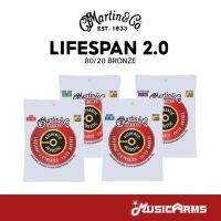 ราคา Martin Lifespan 2.0 Treated 80/20 Bronze สายกีต้าร์โปร่ง MA140T / MA150T / MA170T / MA175T (25980233659)