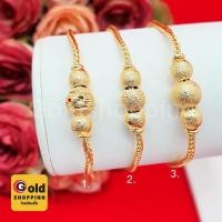 ราคา สร้อยข้อมือทองลายสี่เสาคั่นเม็ด ความยาว 6.2-7 นิ้ว หุ้มเศษทองแท้เยาวราช (14593547434)