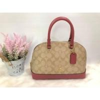 ราคา Coach dome mini ลายซีสายสีชมพูrouge (2864191107)