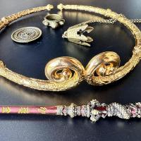 ราคา Black Myth Goku Entity สินค้าโลหะแน่น Hoop เครื่องประดับชุดสามชิ้น Golden Hoop แหวนคอลเลกชันของขวัญ (26062164903)