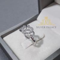 ราคา แหวนเงินแท้ 925 ฝังเพชร Swiss 0.5 กะรัต ชุบทองคำขาว (25072193606)