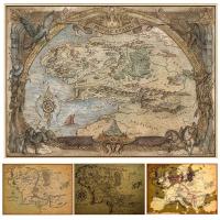 ราคา Vintage Middle Earth Map Wall โปสเตอร์พิมพ์ Retro ภาพยนตร์ Wall Art ใกล้ HARAD City คลาสสิกฟิล์มผ้าใบภาพวาดตกแต่งบ้านภาพ (29910725634)