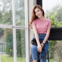 ราคา เสื้อยืดคอกลม ผ้าบาง basic ป้าย Bellacita (1905112215)