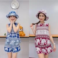 ราคา ชุดเซตช้าง 3 ชิ้น (หมวก+เสื้อ+กางเกง)ผ้าไหมอิตาลี เนื้อผ้านิ่มลื่น เย็น ใส่เบาสบายเหมาะกับช่วง Summer หน้าร้อน (25829714381)