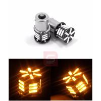 ราคา LED หลอดไฟ 21 LED สีส้ม ขั้ว 1156 BA15S แบบเขี้ยว สำหรับ ไฟหรี่ ไฟเลี้ยว ไฟถอย (สีส้ม) #47 (436193190)