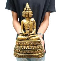 ราคา [M6]HTพระเศรษฐีนวโกฏิ รุ่นมหามงคลเรียกทรัพย์ เนื้อเรซิ่น สีทองโบราณ ขนาดหน้าตัก 5 นิ้ว สูง 10 นิ้ว รุ่นนี้บูชาแล้วรวย เส (23670336250)