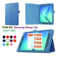 ราคา Stand Cover For Samsung Galaxy Tab A size 8.0 2015 SM-T350 T355 P350 P355 Flip Leather Case Cover (28151095940)