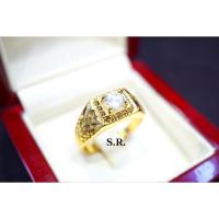 ราคา S.R. แหวนทองคำ แหวนเพชร เม็ดละ 0.50 กะรัต เพชรน้ำ100 ขาวสวยไฟดี พร้อมใบรับรองสินค้า เคลือบทองคำแท้100% (27769032555)