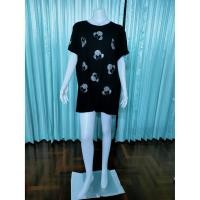 ราคา เสื้อยืดแฟชั่น สีดำ รีดเพชรลายมิกกี้เม้าส์ เหมาะสำหรับสาวอวบ งานป้าย O-Pinko (10172893122)