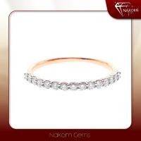 ราคา Nakorn Gems แหวนเพชร แหวนเพชรแท้ แหวนแต่งงาน แหวนเพชรแท้ผู้หญิง แหวนทองคําแท้14K (ทอง58.5%)หนัก 1.4 กรัม ฝังเพชรแท้น้ำ99 (14001361698)